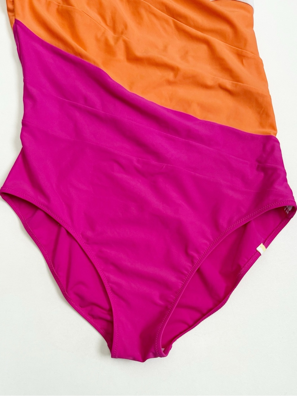 Summersalt Colorblock Sidestroke One Piece Swimsuit 14 Bathingsuit Pink Orange - Picture 11 of 15